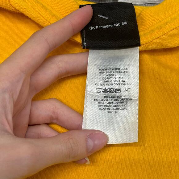 Harley Davidson Freedom Bald Eagle Flames Yellow Black Red Mens XL Biker T-Shirt - Picture 7 of 13